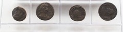 CONSTANTIUS II – 4 COIN SET – 4 MILITARY THEMED REVERSES – CAMP GATE ETC.