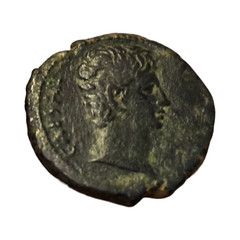 Roman Empire Augustus AE As 27BC-14AD Asia Minor Ephesus Pergamum c 25 BC wreath