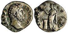 Roman Imperial Aelius Caesar 136-138 AD AR Denarius 3.00 gr., 16.60 mm VF
