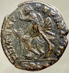 Roman Battle Scene Genuine Ancient Roman Coin 342-348 AD Constantius II Fel Temp