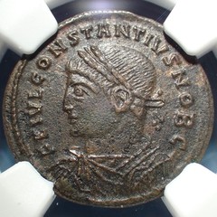 🔥 AD 337-361 ROMAN EMPIRE, Trier (Constantius II Caesar) AE3 (BI Nummus) NGC XF