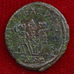 Ancient Roman Empire Coin CONSTANTIUS II Two Roman Soldiers “Glory of The Army”
