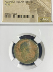 Antoninus Pius NGC Ancient Roman Coin 138-161 AD Bust Of Tyche Genuine Certified