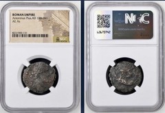 Roman Emperor Antoninus Pius Ancient Coin 138-161AD NGC Genuine Bronze As