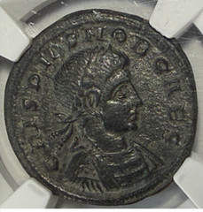 Crispus Bl Nummus NGC Ch VF Roman Empire AD 316-326 As Caesar Aquileia Mint