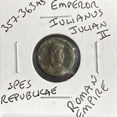 357-363AD Ancient Roman Coin Emperor Julian II Iulianus Spes Republicae Rare