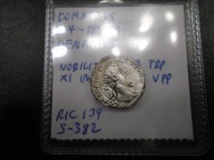 Imperial Rome Commodus 177 – 192 AD AR Denarius (3.5 gm) RIC.139
