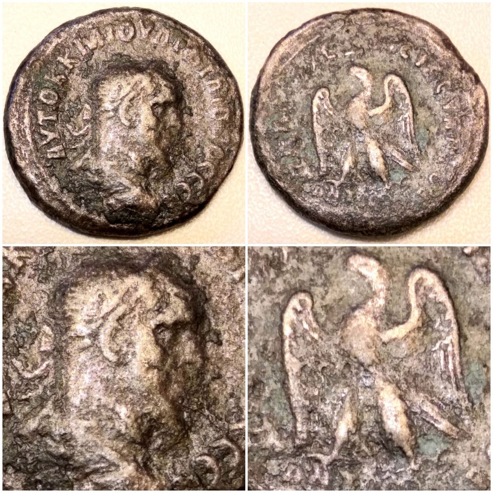 244-249 AD Philip I Silver Billon Tetradrachm. BIG Seleucis Antioch Eagle Unit.