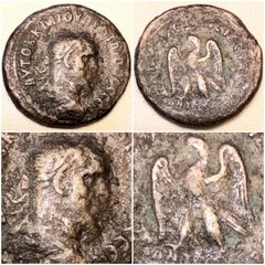 244-249 AD Philip I Silver Billon Tetradrachm. BIG Seleucis Antioch Eagle Unit.