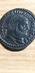 Roman Empire Galerio Maximiano Follis Cyzico Genio Aug Spl RR Auction Munthandel