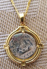 Authentic Ancient Coin of the Roman Emperor Lucius Verus Gold Tone Necklace