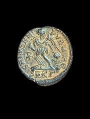 Theodosius Roman Coin Ancient Bronze Follis 384 AD Victory Wreath