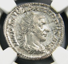 Roman Coin Philip I/ Pax Advancing AD 244-249 AR Double Denarius NGC MS 3/5