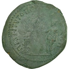[#651942] Coin, Postumus, Double Sestertius, AD 261, Trier or Cologne, VF, Bro,