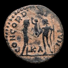 *Lucernae* Galerius Caesar Æ Radiate CONCORDIA MILITVM – KA Cyzicus 294-299 AD
