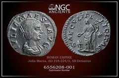 Julija Maesa NGC Ch XF ROMAN COINS AD 218-224/5 AR Denarius A936