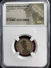 Ancient Roman Coin Emperor Theodosius I 379-395 AD Captive NGC Genuine Certified