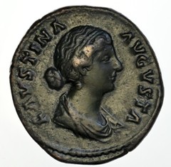 Faustina Junior (AD 147-175/6). Æ As (26.49mm, 11.57 gm) Rome, AD 161-175 Ch.VF