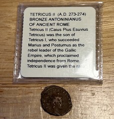 Antique Roman Coin A.D. 273-274 Tetricus II Bronze Antoninianus Littleton Coin