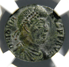 Roman Empire Jovian, AD 363-364 AE3 Nummus NGC Grade Ch VF