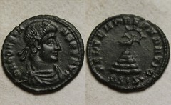 Constans son of Constantine Phoenix globe wreath Rare genuine ancient Roman coin