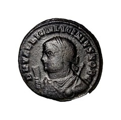 Jupiter & Nike Licinius II as Caesar Æ Follis. Antioch, AD 317-320. SMANT E