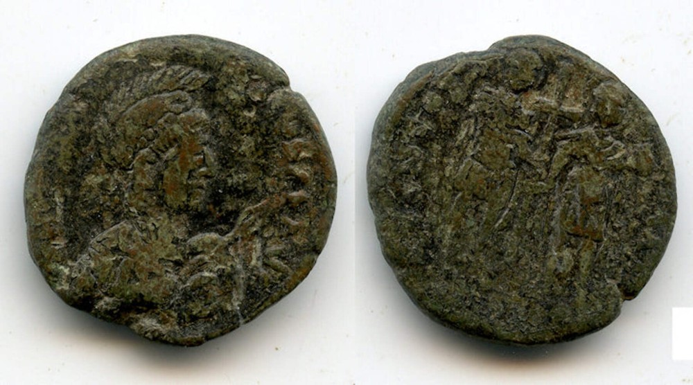 VERY rare AE2 of Theodosius II (402-450 AD), Cherson mint, late Roman Empire