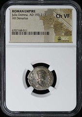 Julia Domna, AD 193-217 ROMAN EMPIRE AR Denarius NGC VF30