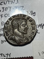 Maxentius. AD 307-312. Æ Follis, Roma In Hexastyle Temple Ticinum Mint