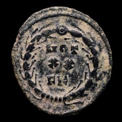 *Lucernae* Diocletian Follis fraction VOT XX FK wreath (3246) Cartago 303 AD.