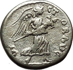 SEPTIMIUS SEVERUS 210AD Ancient Roman Coin Victory Cult Angel i39604
