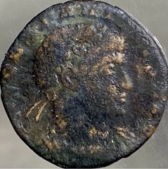 Constantine The Great Roman Coin 330-336AD 2 Soldiers Gloria Exercitas Genuine