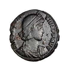 Roman Imperial Spearing Horseman CONSIA Star Constantius II (337-361), Æ COA
