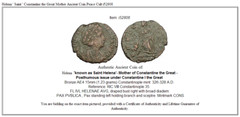 Helena ‘ Saint ‘ Constantine the Great Mother Ancient Coin Peace Cult i52808
