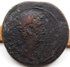 Roman Imperial | Augustus | AE As | 25 BC | Ephesus | CAESAR | Wreath | SCARCE