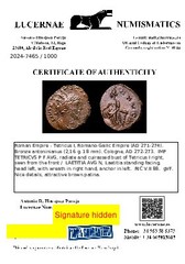 *Lucernae* Tetricus I Antoninianus LAETITIA AVG N Cologne 270-274 AD.
