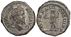 Septimius Severus 193-211 A.D. Denarius Near EF P M TR P XIII COS III P P #AC106