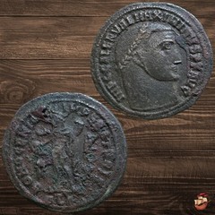 Maximinus II Daza follis coin GENIO IMPERATORIS (AE25) Alexandria mint #t187