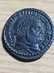 Roman Empire Galerio Maximiano Follis Cyzico Genio Aug Spl RR Auction Munthandel