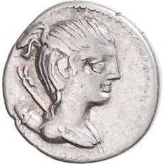 [#1170967] Coin, Postumia, Denarius, 74 BC, Rome, VF(30-35), Silver, Crawford:39