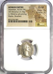 Domitian AR Denarius Silver Roman Coin 81-96 AD – Certified NGC Choice VF
