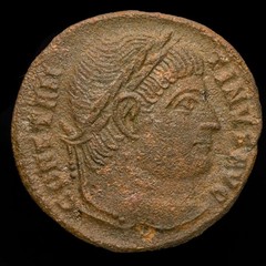 *Lucernae* Constantine I follis VOT XXX RP in wreath (4648) Rome 307-337 A.D.