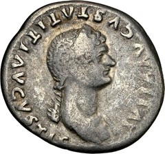 Julia Titi. Augusta, AD 79-90 AR Denarius RARE ISSUE 19mm 3.17g PROV: 09/1999