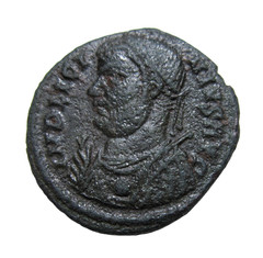 LICINIUS I, 308-324 AD. AE FOLLIS. CYZICUS MINT 317-318 AD. JUPITER REVERSE.