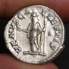 Julia Soaemias Denarius 218AD Ancient Rome Silver Denarius VENVS CAELESTIS Ch VF