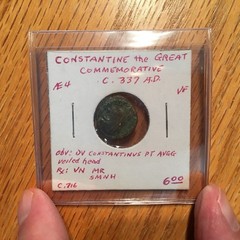 circa 337 AD AE4 Constantine the Great Veiled Head #G311