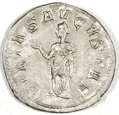 Roman Empress Otacilia Severa Silver Antoninianus (Struck AD 247)☆Juno the Prot.