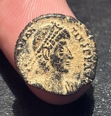 337-361 AD Roman Imperial Constantius II AE Follis (2.55g; 15.5mm) Ancient Coin
