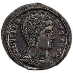 Ancient Rome AD 327 Helena AE Follis Coin RIC #481 3.89g 19mm