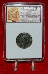 Ancient Roman Empire Coin LICINIUS I Jupiter Holding Victory On Globe Nicomedia